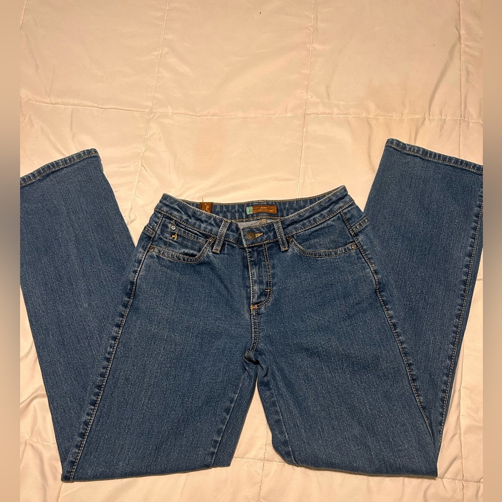 Wrangler Aura Womens Denim Blue Straight Leg Jeans